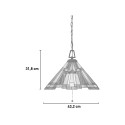 Tiffany hanglamp met gekleurd glaspaneel, 3 lampen, Inglenook Korting