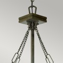 Klassieke Tiffany-stijl kroonluchter, 3-lamps glazen kap Inglenook Kortingen