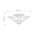 Tiffany plafondlamp met klassiek ontwerp, 2 lichts Inglenook lampenkap Korting