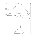 Tiffany Tafellamp 2-licht Klassiek Bureau Inglenook Kortingen