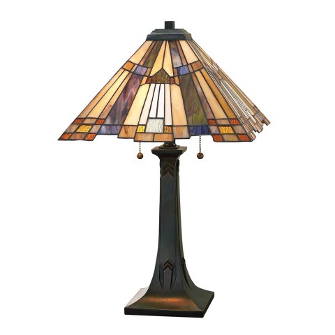 Tiffany Tafellamp 2-licht Klassiek Bureau Inglenook Aanbieding