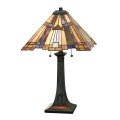 Tiffany Tafellamp 2-licht Klassiek Bureau Inglenook Aanbieding