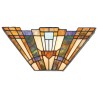 Tiffany-stijl wandlamp van glas met 2 lampen Inglenook Aanbieding