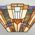 Tiffany-stijl wandlamp van glas met 2 lampen Inglenook Verkoop