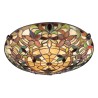 Tiffany plafondlamp met kleurrijke glazen kap Kami Aanbod