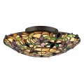 Tiffany plafondlamp met kleurrijke glazen kap Kami Aanbieding