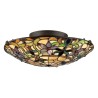 Tiffany plafondlamp met kleurrijke glazen kap Kami Aanbieding