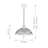 Tiffany stijl hanglamp klassieke 3-lichts gekleurd glas Kami Kortingen