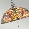 Tiffany stijl hanglamp klassieke 3-lichts gekleurd glas Kami Korting