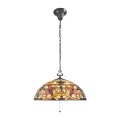 Tiffany stijl hanglamp klassieke 3-lichts gekleurd glas Kami Aanbieding