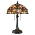 Klassieke Tiffany tafellamp 2-lichts bureau Kami Aanbieding