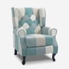 Relaxfauteuil in patchworkstijl met verstelbare rugleuning Ethron Verkoop