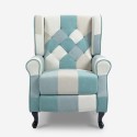 Relaxfauteuil in patchworkstijl met verstelbare rugleuning Ethron Aanbod