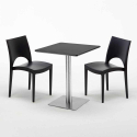 Vierkante tafel 60x60 cm met 2 gekleurde stoelen Paris Pistachio Aankoop