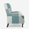 Relaxfauteuil in patchworkstijl met verstelbare rugleuning Ethron Kortingen