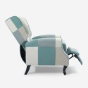 Relaxfauteuil in patchworkstijl met verstelbare rugleuning Ethron Catalogus