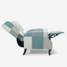 Relaxfauteuil in patchworkstijl met verstelbare rugleuning Ethron Voorraad