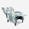 Relaxfauteuil in patchworkstijl met verstelbare rugleuning Ethron Keuze