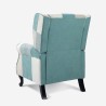 Relaxfauteuil in patchworkstijl met verstelbare rugleuning Ethron Korting