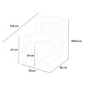 Relaxfauteuil in patchworkstijl met verstelbare rugleuning Ethron Karakteristieken