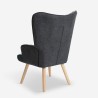 Set fauteuil patchwork + voetenbank Scandinavische stijl Chapty Plus. Prijs