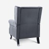 Relaxfauteuil in fluweelstof met verstelbare rugleuning Ethron Lux 