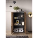 Opbergkast multifunctioneel woonkamer kantoor 2 deuren 2 planken 63x35x114cm Liara Karakteristieken