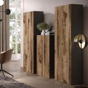 Moderne kantoor- en woonkamerkast 2 deuren 3 planken 63x35x184cm Monts Kosten
