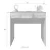 Ruimtebesparend bureau 78x50x76cm kantoor/kinderkamer met lade Kirk Kosten