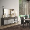 Moderne houten woonkamer dressoir 4 deuren 1 lade 206x40x86cm Adhele Karakteristieken