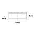 Moderne houten woonkamer dressoir 4 deuren 1 lade 206x40x86cm Adhele Kosten