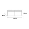 Moderne dressoir voor woonkamer keuken 4 deuren 206x40x86cm Solna Kosten