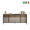 Moderne dressoir voor woonkamer keuken 4 deuren 206x40x86cm Solna Kortingen