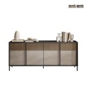 Moderne dressoir voor woonkamer keuken 4 deuren 206x40x86cm Solna Aanbieding