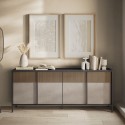 Moderne dressoir voor woonkamer keuken 4 deuren 206x40x86cm Solna Aanbod