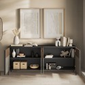 Moderne dressoir voor woonkamer keuken 4 deuren 206x40x86cm Solna Afmetingen