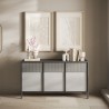 Moderne houten dressoir voor woonkamer of keuken 156x40x86cm 3 deuren Pitea Aanbod