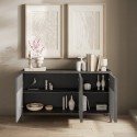 Moderne houten dressoir voor woonkamer of keuken 156x40x86cm 3 deuren Pitea Model