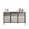 Moderne houten dressoir voor woonkamer of keuken 156x40x86cm 3 deuren Pitea Voorraad