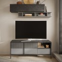 Moderne design tv-meubel voor woonkamer, met 2 deuren en 1 lade, 156x40x64 cm, Saban Aanbod