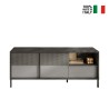 Moderne design tv-meubel voor woonkamer, met 2 deuren en 1 lade, 156x40x64 cm, Saban Kortingen