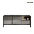 Moderne design tv-meubel voor woonkamer, met 2 deuren en 1 lade, 156x40x64 cm, Saban Aanbieding