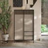 Moderne hoge woonkamerdressoir met 3 planken en 2 lades 106x177cm Blaine Aanbod