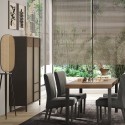 Moderne hoge woonkamerdressoir met 3 planken en 2 lades 106x177cm Blaine Model