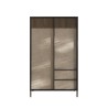 Moderne hoge woonkamerdressoir met 3 planken en 2 lades 106x177cm Blaine Voorraad