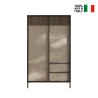 Moderne hoge woonkamerdressoir met 3 planken en 2 lades 106x177cm Blaine Kortingen