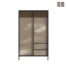 Moderne hoge woonkamerdressoir met 3 planken en 2 lades 106x177cm Blaine Aanbieding