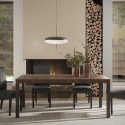Moderne eettafel keuken 190x90cm hout met ijzeren poten Monsul Aanbod