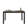 Eettafel keuken 140x90 cm van hout modern met ijzeren poten Sartel Voorraad