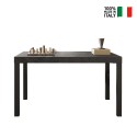 Eettafel keuken 140x90 cm van hout modern met ijzeren poten Sartel Kortingen